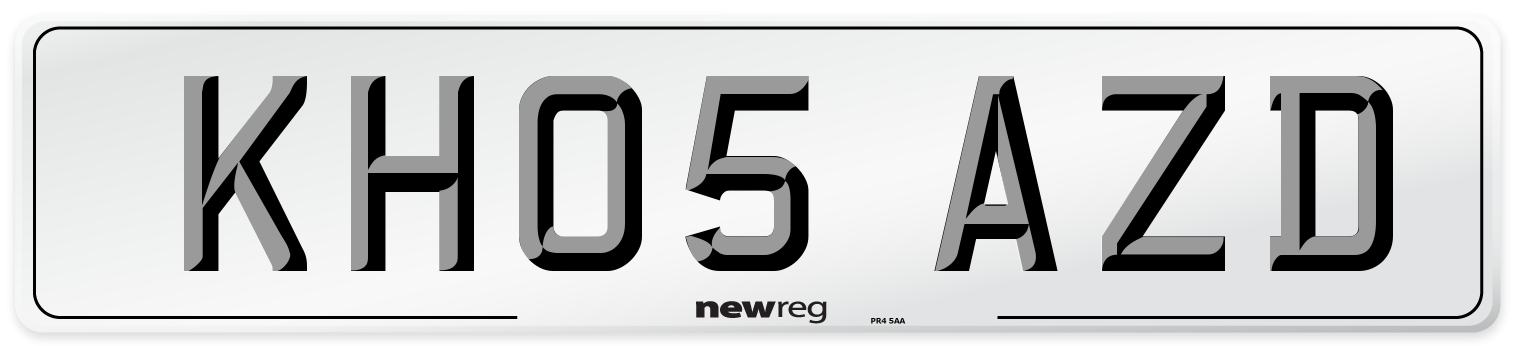 KH05 AZD Number Plate from New Reg